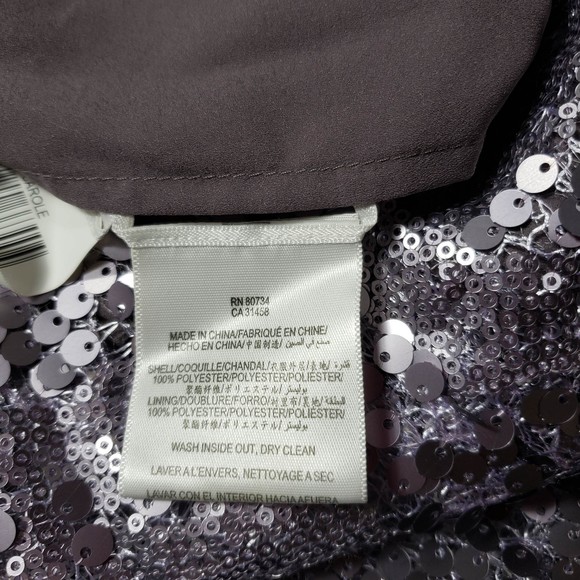 BCBGMaxazria Women's size 6 Purple Sequin Strapless Short Party Dress AS IS - Picture 6 of 7